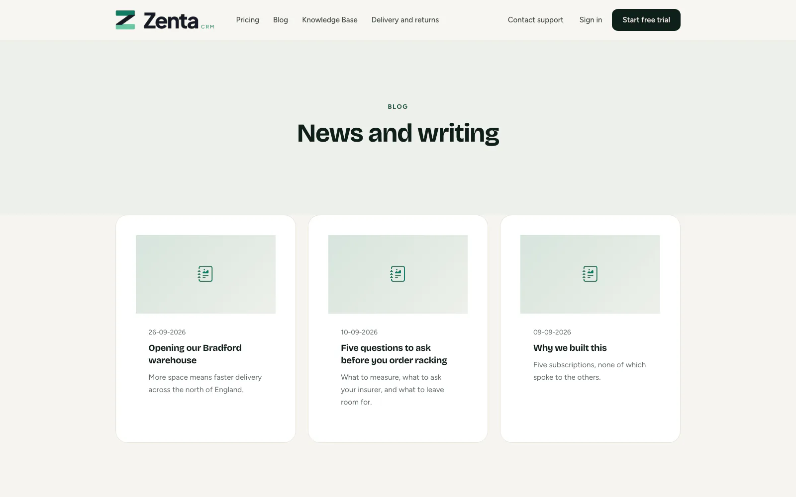 The blog: the published posts, newest first.